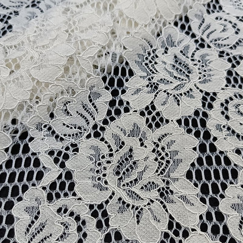 Lace Fabric Cutwork Floral Nylon for Women's Wear Wholesale Supplier 7